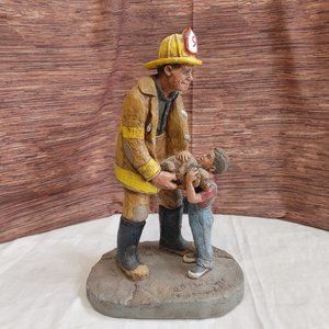 Michael Garman "Look what I found" Fireman Retired Statuette